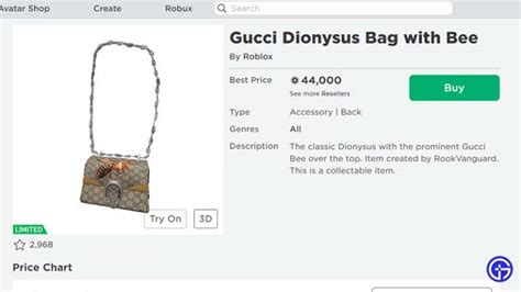 how to get gucci bag roblox|Gucci dionysus bag with bee.